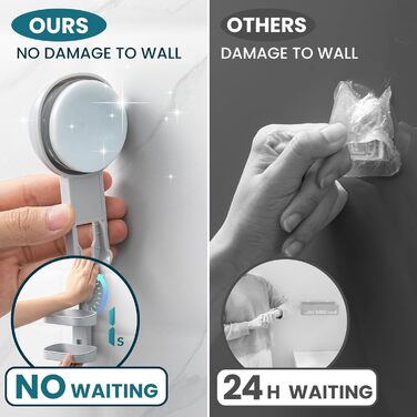 Настінний тримач для мила з піддоном TAILI, сірий, 5 кг, без свердління, для ванної/душу/кухні