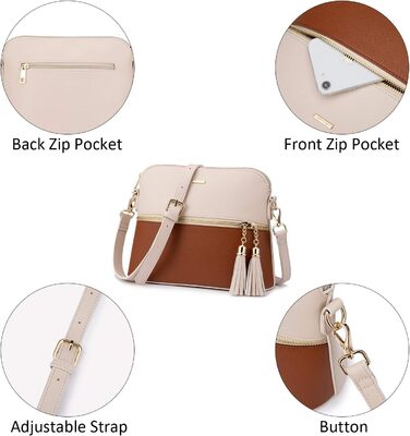 Сумка жіноча LOVEVOOK шопер шкіряний 3 в 1 бежево-коричнева, велика містка сумка на плече