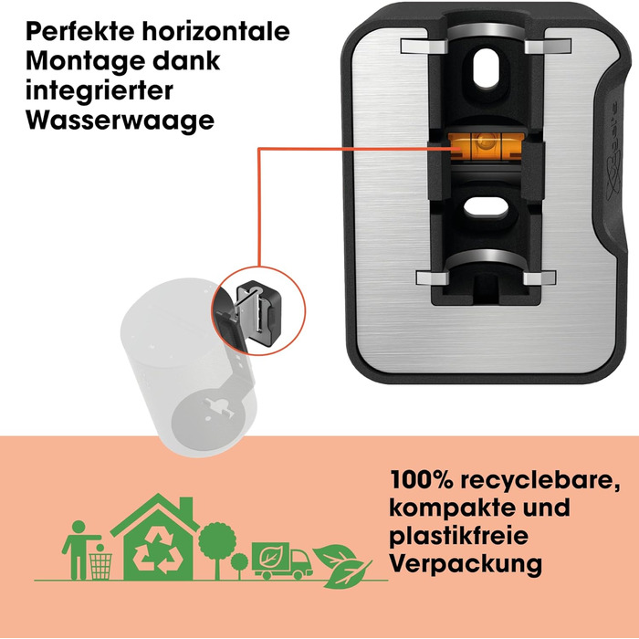 Підставка Vogel's SFS 4113 для Sonos ERA 100: стильна та надійна | Білий колір | З кабелепроводом, сертифікована TÜV | 82 см | 1 шт.