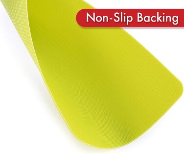 Килимок для обрізної дошки Dexas, 4 шт., 14 x 20 см, нековзкий, для кухні (сірий, червоний, білий, зелений)