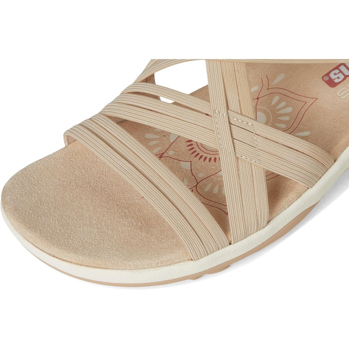 Скечес Reggae Slim - жіночі спортивні сандалі-сліпони Simply Stretchy (35 EU, натуральна шкіра)