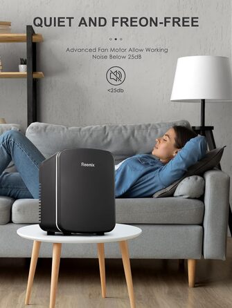 Міні-холодильник 6L, портативний, чорний: для косметики, напоїв, їжі. Ідеально для дому, офісу, авто