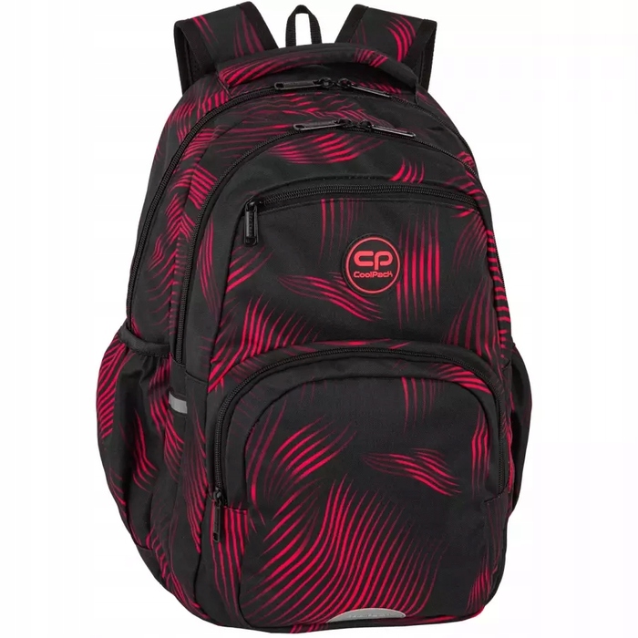 Багатофункціональний шкільний рюкзак CoolPack, чорно-червоний, 23 л