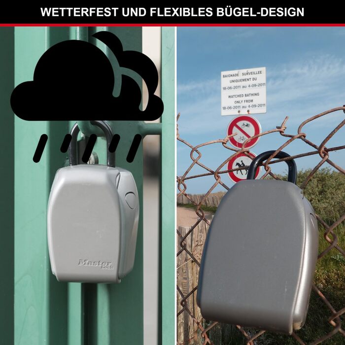 Сейф для ключів Master Lock з додатковою безпекою, зовнішній, 13.2 x 10.5 x 4.6 см, ключовий сейф (на дужці)