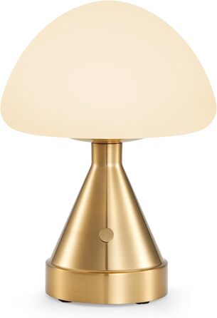 Бездротова настільна лампа-грибок, акумуляторна, з сенсорним регулюванням яскравості, мініатюрна золота атмосфера для спальні, їдальні, патіо, ванної кімнати