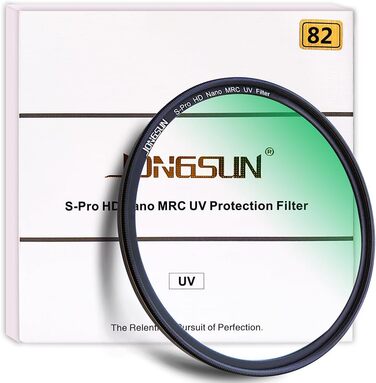 Фільтр UV JONGSUN S-Pro HD Nano MRC з багатошаровим покриттям, 82mm - захист від ультрафіолету для камери