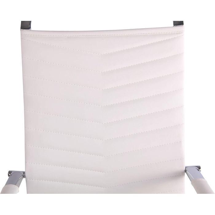 Офісне крісло Batley від CLP: регульована висота, хромоване шасі, штучна шкіра, білий колір