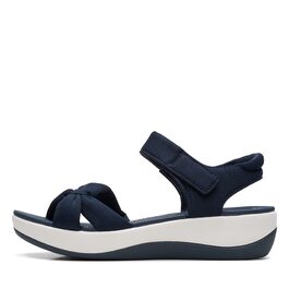 Сандалі Clarks Arla Shore жіночі на підборах, блакитні текстильні, 37 EU - зручні та легкі
