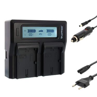Зарядний пристрій Blumax Turbo LCD Dual/Single для Canon, Nikon, Panasonic, Sony – Dual зарядка Canon LP-E6NH / LP-E6N / LP-E6 з LCD дисплеєм