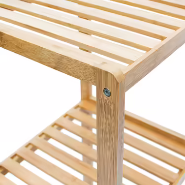 Relaxdays Bamboo Bathroom Shelf with 3 Shelves