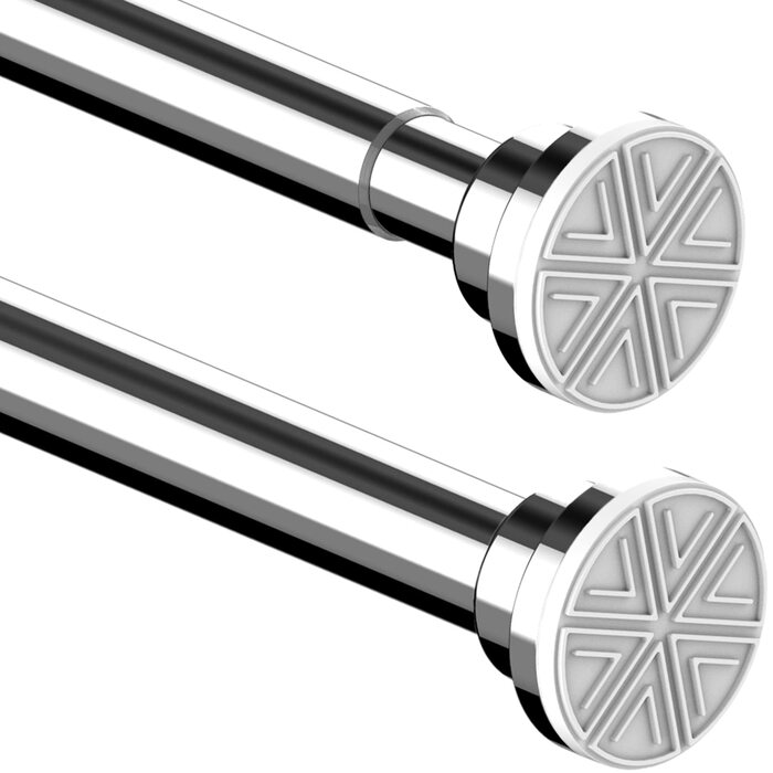 Держак для душової завіси, телескопічна штанга з нержавіючої сталі, 73-175 см, без свердління, сріблястий