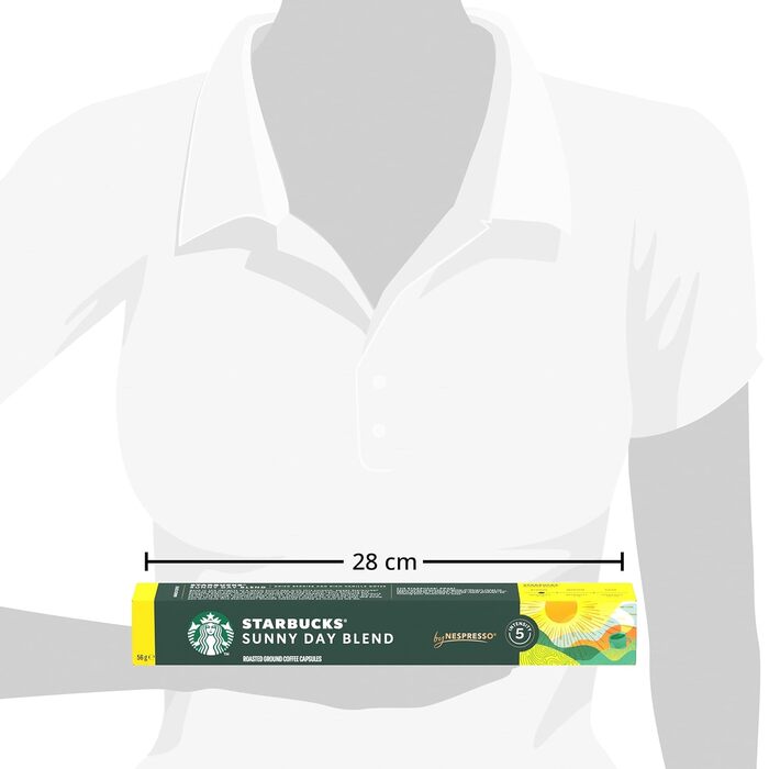 Кава Starbucks Sunny Day Blend для Nespresso, світле обсмаження, капсули 6 x 10 (60 капсул) 10 г (набір 6 шт.)