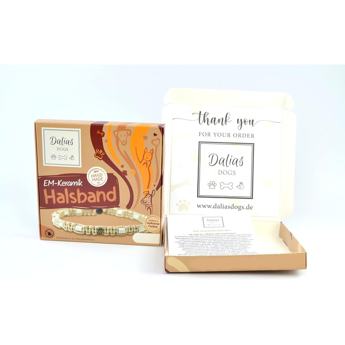 Обійний нашийник EM-Keramik для собак та котів - виготовлення на замовлення, оригінальна стрічка EM-Band US-Paracord (51-60 см, Полуниця)