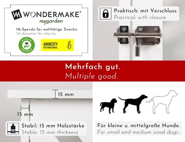 Дерев'яний вольєр для собак, 90x60 см, білий - ідеально для дому та квартири