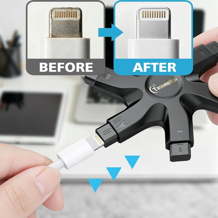 Набір для чищення iPhone, AirPods та USB-C: Handy Reinigungsset Shadow Black