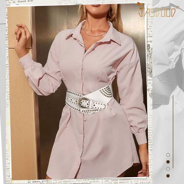 Жіночий вінтажний широкий еластичний ремінь JASGOOD з пряжками, 95/85 см, для талії 93-104/80-92 см