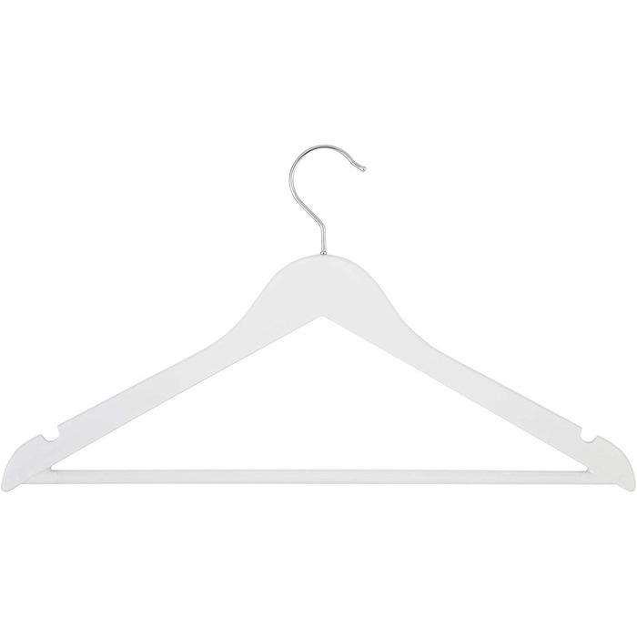 Вішалка для одягу Evolluxi Lotus з масиву дерева, для сорочок та курток, 360° обертання, ретро дизайн (білий, 8 шт.)