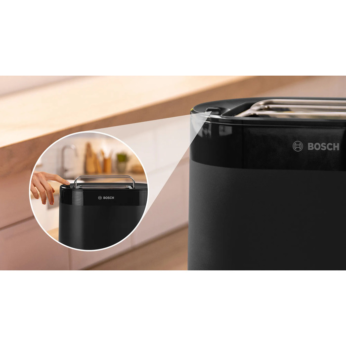 Тостер Bosch TAT2M123, чорний, 950 Вт