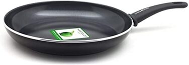 GreenChef Diamond Soft Grip Non-Stick Coating, 30cm, PFAS-free, Induction, Dishwasher Safe, Black 30cm (Frying Pan, 20cm Frying Pan)