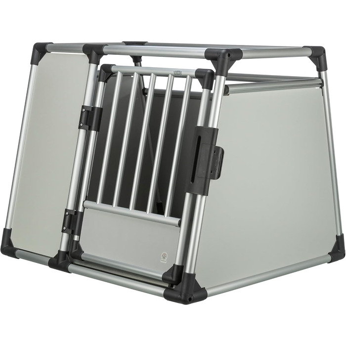 Тріксі Транспортний бокс для собак з алюмінію, розмір M–L, 60x65x86 см - стабільний, тихий, з безпечним замком та неслизьким килимком