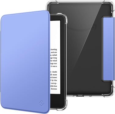 Чохол Fintie для Kindle 6 (11 покоління) 2024/2022, прозорий, м'який TPU, з авто-сном/пробудженням, Agavengrün (Ultramarinblau)