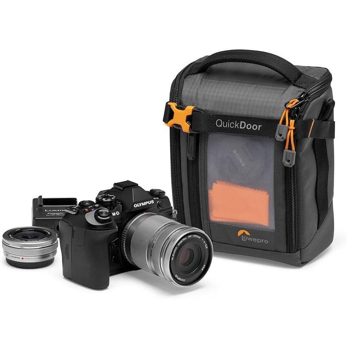 Чохол Lowepro GearUp Creator Box Large II для дзеркальних та бездзеркальних камер, з QuickDoor, з перероблених матеріалів, оранжевий, сірий