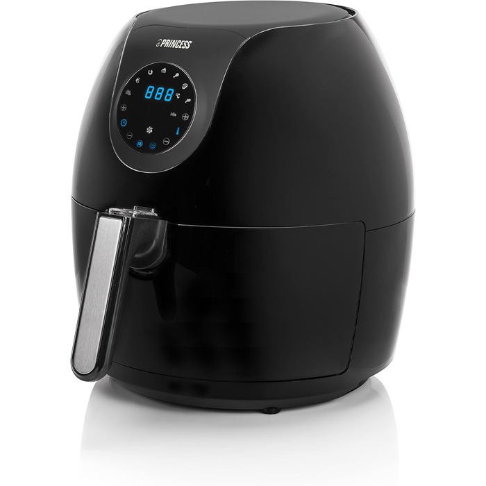 Princess XXL Air Fryer with 5.2L, Digital Touchscreen, 7 Programs, Oil-Free, 1700 W, Aerofryer 182050, Black REGULAR 5.2L