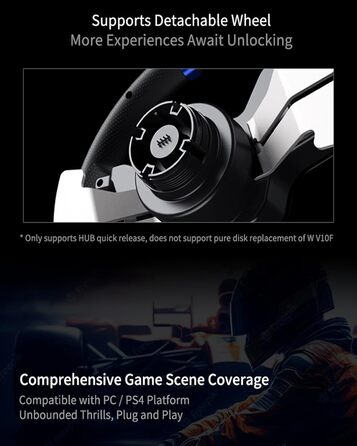 PXN V99 Руль для гонок з педалями та перемикачем передач, 3NM Force Feedback, сумісний з Xbox One, Xbox Series X/S, PC, PS4