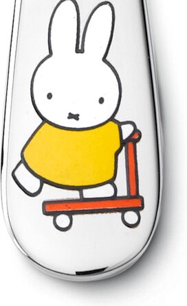 Дитячий столовий набір Miffy, 4 шт., нержавіюча сталь, сріблястий, 21.5 x 15.5 x 2.5 см