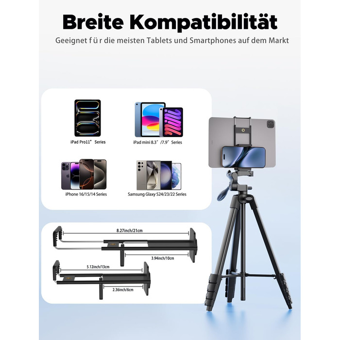 Тримач-штатив Lusweimi 153 см для смартфона, iPad та планшетів до 11