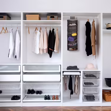 Relaxdays Hanging Shelf Closet Organizer with 6 Compartments