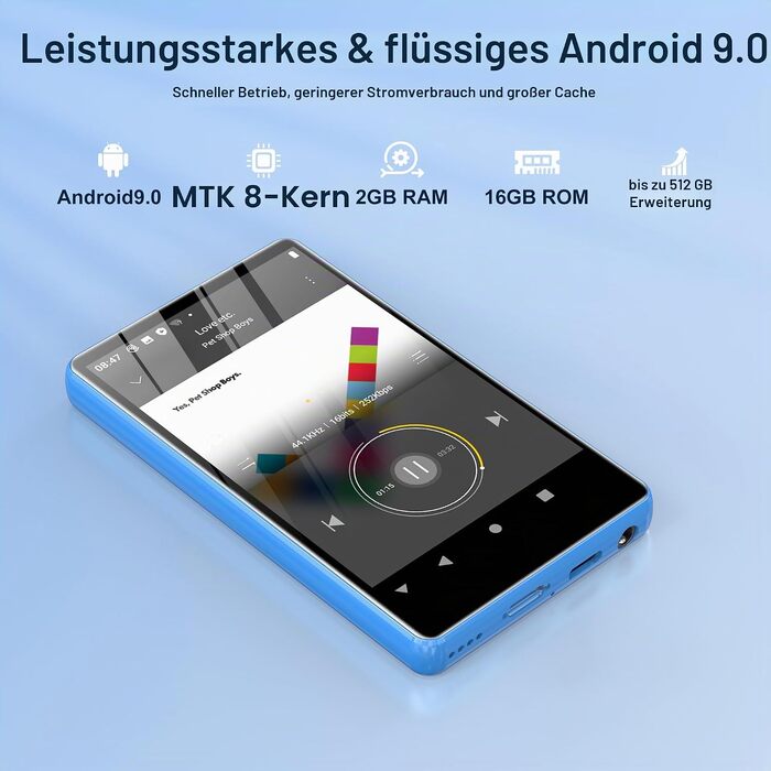 MP3 плеєр SWOFY з Bluetooth та WiFi, 4.0