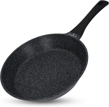 Сковорода Zwieger 28 см з антипригарним покриттям – сковорода з алюмінієвого лиття, з нержавіючою сталлю по всій поверхні, підходить для всіх типів плит (включно з індукцією), без PFOA та PFOS