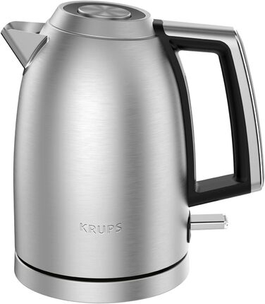 Krups Smart'n Light Kettle, 5 Temperatures, 1.7 Liter Capacity, Stainless Steel Interior, Double-Walled, Black, BW801810 (BW552D Excellence)