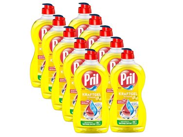 Засіб для миття посуду PRIL Kraft Gel з лимоном, висока розчинна здатність жиру, 450 мл (набір 6 шт)