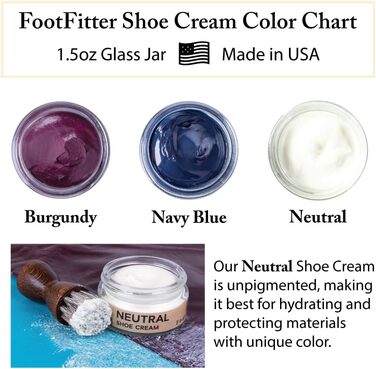 FootFitter Best Premium Shoe Cream, Restore, Clean & Shine Shoes and Boots, Made in the USA (2-Pack), Multiple Colors