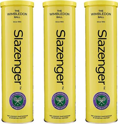 Тенісні м'ячі Slazenger WIMBLEDON, 12 шт. у металевій банці