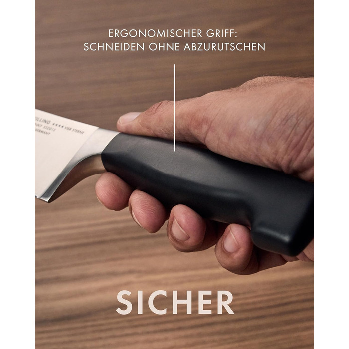 Кухонний ніж Zwilling Vier Sterne 20 см, нержавіюча сталь, Made in Germany
