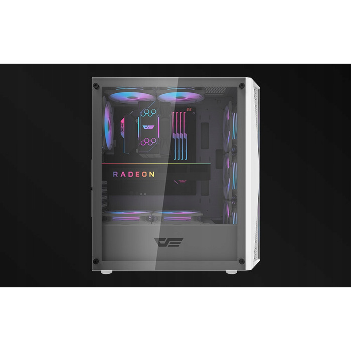 Корпус для ПК darkFlash DK352 Plus, білий, Tower, 4 aRGB вентилятори