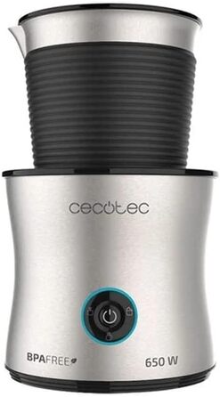 Пінка для кави Cecotec Power Moca Spume: спінювання молока та шоколаду, підігрів, миється у посудомийній машині, 400 мл, 650 Вт
