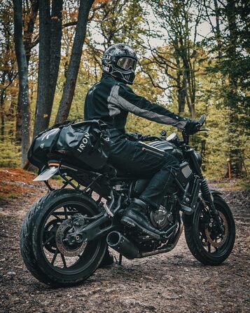 IRON JIA's Motorcycle Bag Luggage Roll Waterproof Motorcycle Rear Bag Saddlebag Travel Bag with roll-sealed shoulder straps suitable for motorcycle cycling camping watersports Black-70L