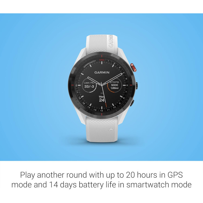 Розумний годинник Garmin Approach S62 для гольфу, білий