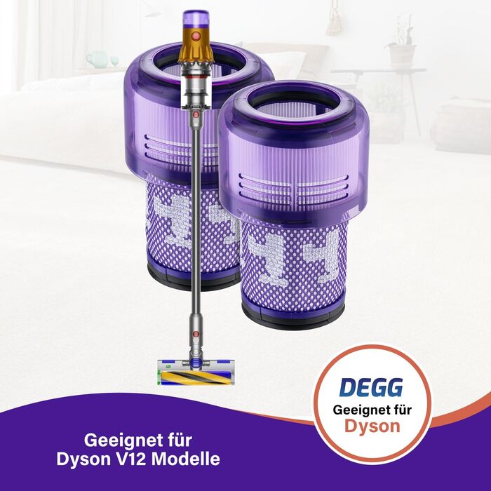 Фільтр HEPA для пилососа Dyson V11, V12, V15 від DEGG, комплект 2 шт.