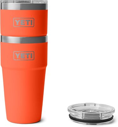 Термос YETI Rambler 20 oz (591 мл) з кришкою MagSlider, колір Papaya