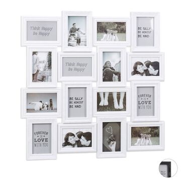 Relaxdays Photo Collage Frame - Holds 16 Pictures