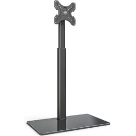 FITUEYES Adjustable TV Stand - Swivel & Tilt Floor Stand for 19-42 inch Flat & Curved TVs (up to 35kg, VESA 200x200) - White/Black