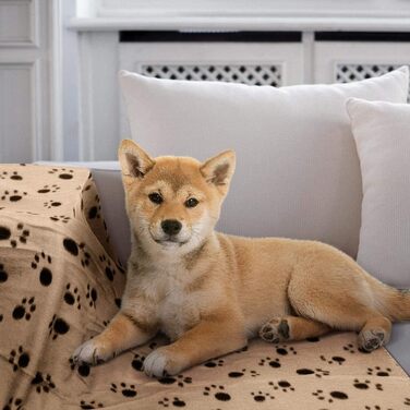 М'яка флісова підстилка для собак та котів Nobleza, 75 x 75 см, бежева