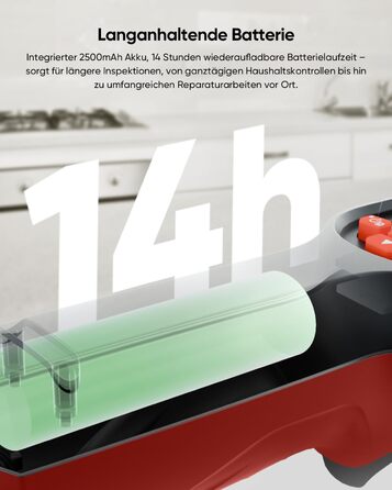 Термометр Eco Lite: діапазон -20°C до 550°C, візуальний дисплей, інфрачервоний датчик, HVAC-інструмент, подвійний режим, 14 годин роботи