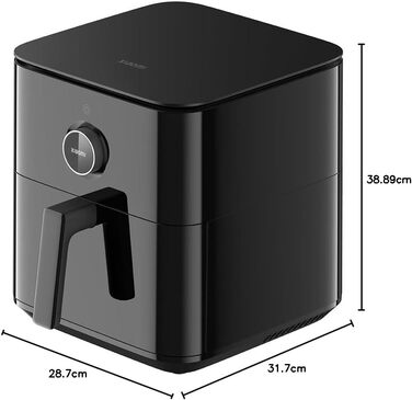 Фритюрниця Xiaomi Smart Air Fryer 6.5 л, чорна, розумна, електрична