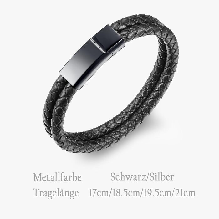 Чоловічий браслет TMT з гравіюванням з веганської шкіри | Браслет зі сталі та шкіри для чоловіків з магнітною застібкою | Браслет з іменем для чоловіків | Подарунок для нього на Різдво